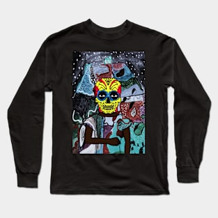 Mysterious FemaleMask NFT with PixelEye Color and DarkItem Long Sleeve T-Shirt